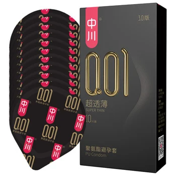 0.01&0.02mm super slim Condom 001&002 Invisible Ultra Thin Lubricated Condoms for men Sexual welfare Polyurethane  Non-latex