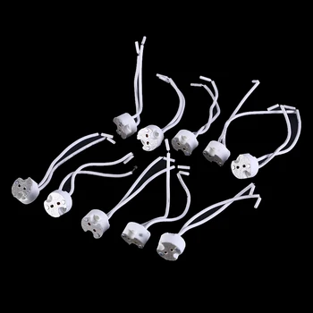 

5/10PCS 10CM MR16 G5.3 MR11 G4 Socket For Halogen Ceramic Light Bulb Lamps Holder Base Wire Connector LED Strip Connector