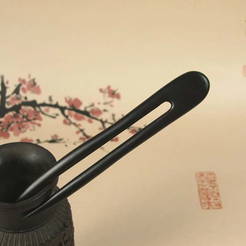 Oaoleer Women Hair Accessories Wood Hand Carved Stick Hair Combs Clips For Women Girls Vintage Elegant Ebony U Shaped Headwear