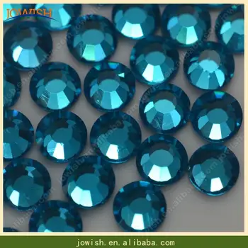 

SS16 Dark Aquamarine korean stone 200gross Glass Crystal Hotfix Strass Stone Iron On Rhinestone Hot Fix For shoes