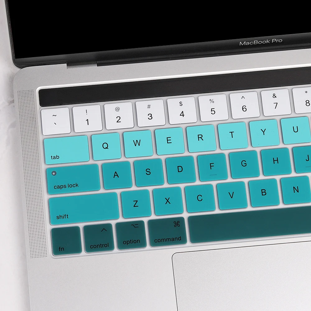 Цветной силиконовый чехол для клавиатуры с градиентом США для MacBook Pro 13 15 дюймов Touch bar A2159 A1989 a90. протектор клавиатуры