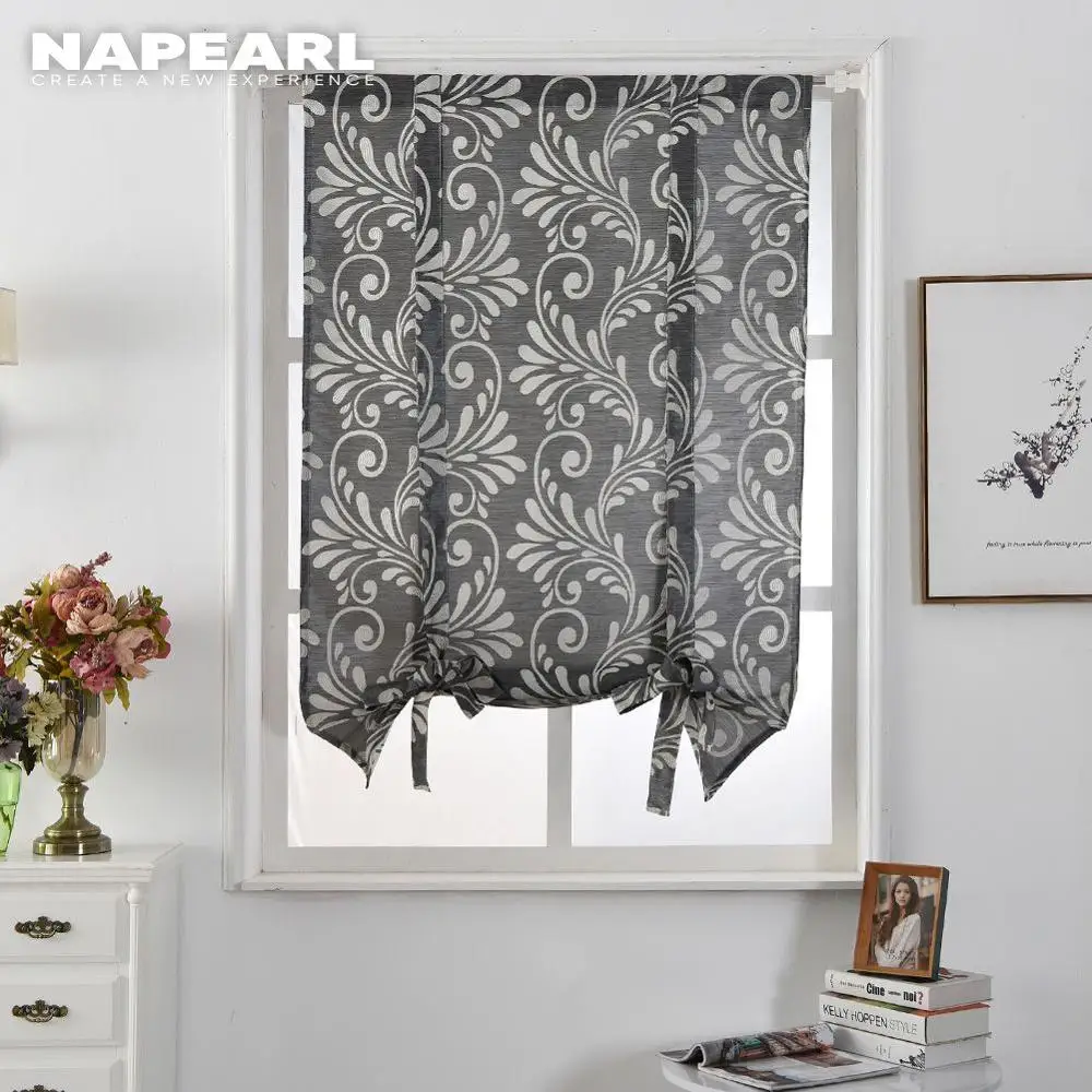 Роскошные жаккардовые короткие занавески кухонные римские жалюзи плотные
