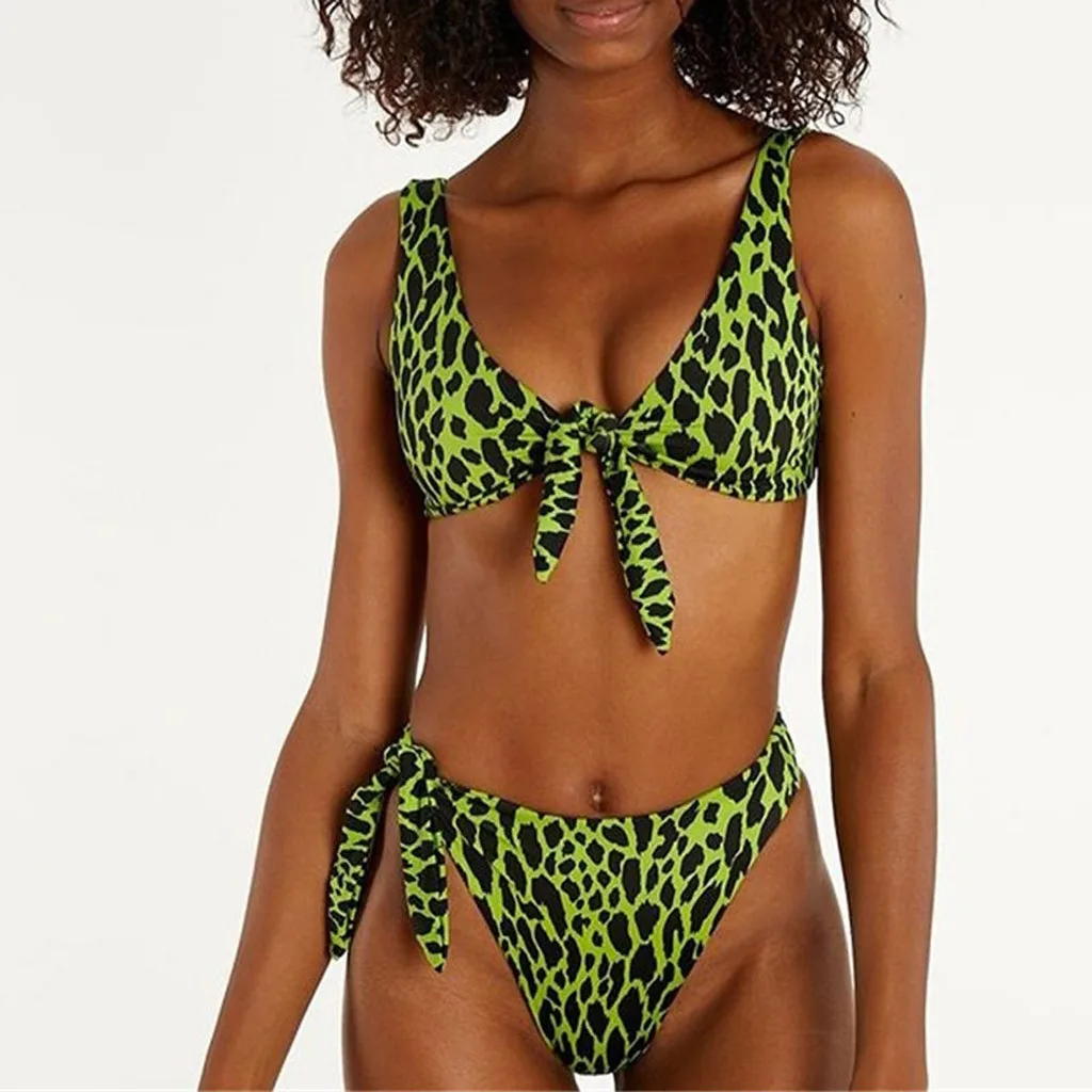 strapless leopard print swimsuit