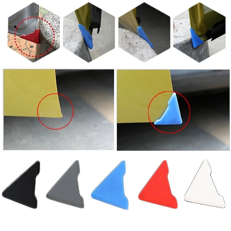 2pcs Car Front Door Corner Anti-collision Protector for Auto 90 Degree Angle Door Bumper Silicone Anti-Scratch Cover car door edge guards car door protector car door anti collision strip bumper corner protector car door edge protector car door rubber protector car door silicone pads car door rubber pads