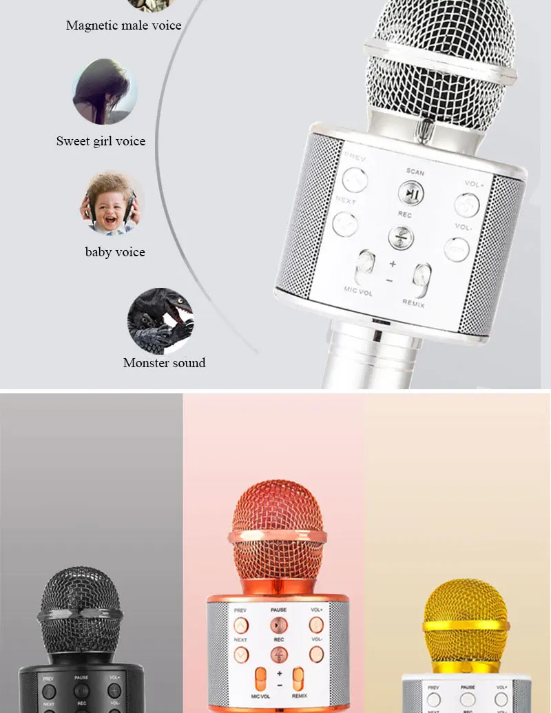Беспроводной Bluetooth микрофон для мобильного телефона микрофон аудио Микрофон Karaok tv Live Bluetooth беспроводной конденсаторный микрофон