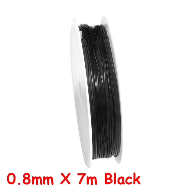 100M Plastic Crystal DIY Beading Stretch Cords Elastic Line Jewelry Making Supply Wire String jeweleri thread String Thread 0.8mm X 7m Black