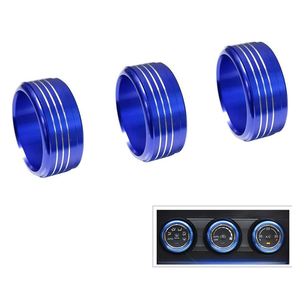 3pcs For Subaru Forester XV Outback Legacy Impreza Air Conditioning Volume Knob Switch Modified Decorative Ring | Автомобили и