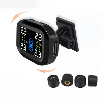 

TP770 M3 Waterproof Motorcycle Real Time Tire Pressure Monitoring System TPMS Wireless LCD Display External TH/WI Sensors 5