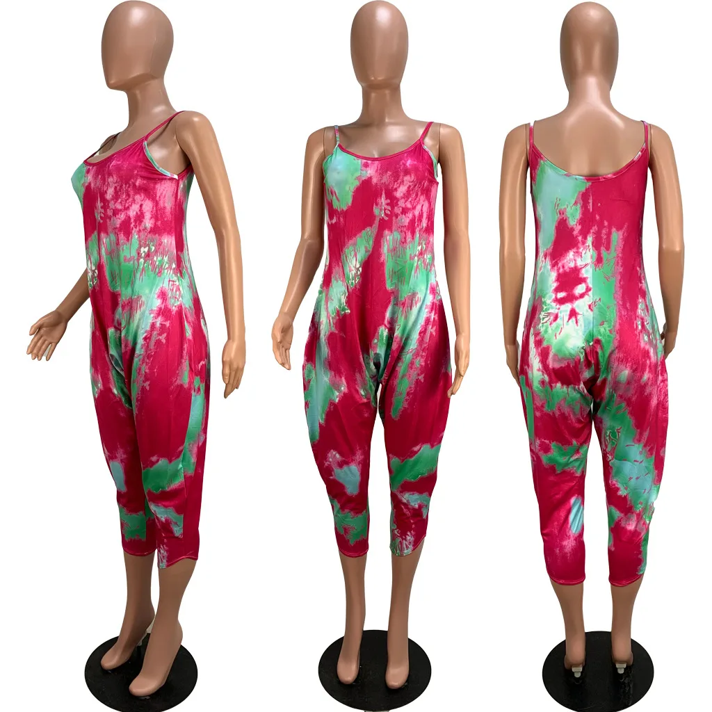 Новинка, S-XXL, женский комбинезон, Wantmove, сексуальный, в полоску, без рукавов, свободный, с принтом, повседневные, короткие штаны, Клубные комбинезоны, WM1113
