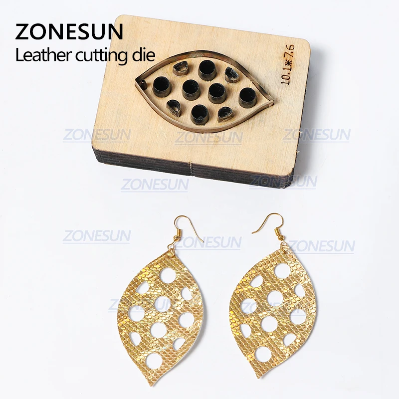 ZONESUN H1 DIY Custom Cutter кожаные серьги для резки высечки кожи серьги для стального правила высечки машины пресс-инструменты