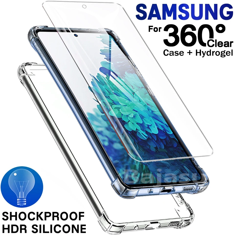 360 Custodia Trasparente Per Samsung Galaxy S21 Ultra S20 Fe S8 S9 S10 Lite Nota 20 10 Plus A12 A32 A52S A50 A51 A52 A21S A71 A72 A70 M51 M31S M31 M21