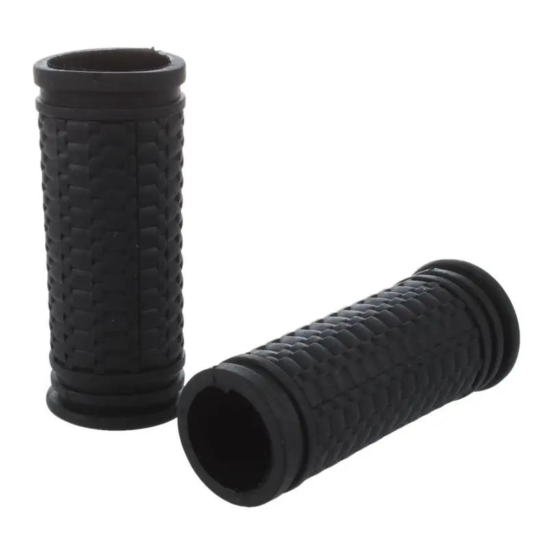 

2 Pcs Black Texture Non-slip Rubber Handlebar Grip for Bike Bicycle