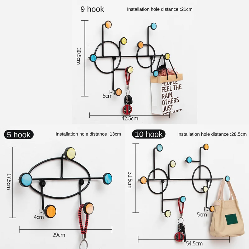 Nordic Iron Wall Hanging Shelf Rack Storage Holder Wall Decor for Home Bedroom Living Room JAN88