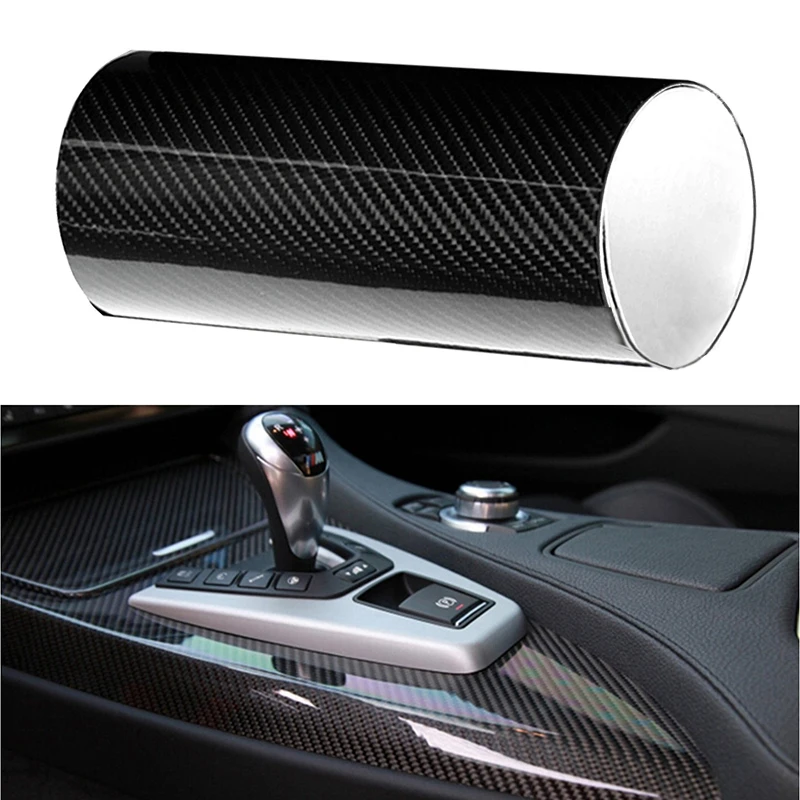 

Waterproof 6D Glossy Car Sticker Decal For Bike Motorcycle Mobile Phones Black Smooth Wrap Decal