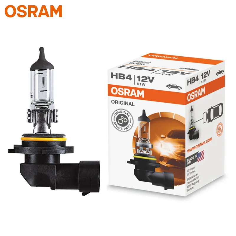 OSRAM 9006 HB4 12 в 51 Вт P22d Оригинальная Автомобильная галогенная фара автомобильная