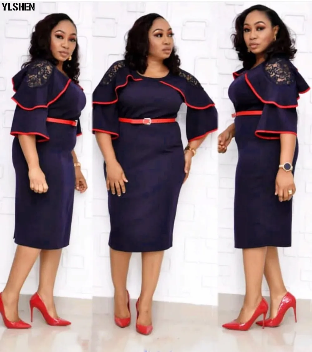 African Style Dresses For Women 2020 Africa Clothing Summer Elegant Ankara Dresses Super Elastic Fashion African Dress For Lady 05