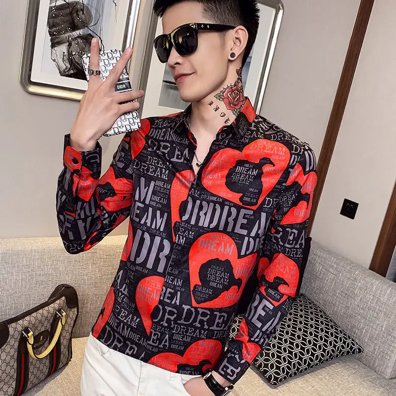 

New easy to wear shirt men's long sleeve Han Fengchun autumn slim shirt