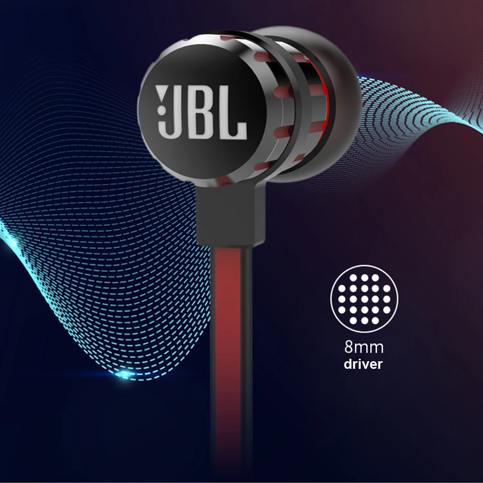 Original JBL T190A In Ear Stereo Earphone 3 5mm Wired Sport Earbuds Pure Deep Bass Gaming Music Headset Hands free Call with Mic
