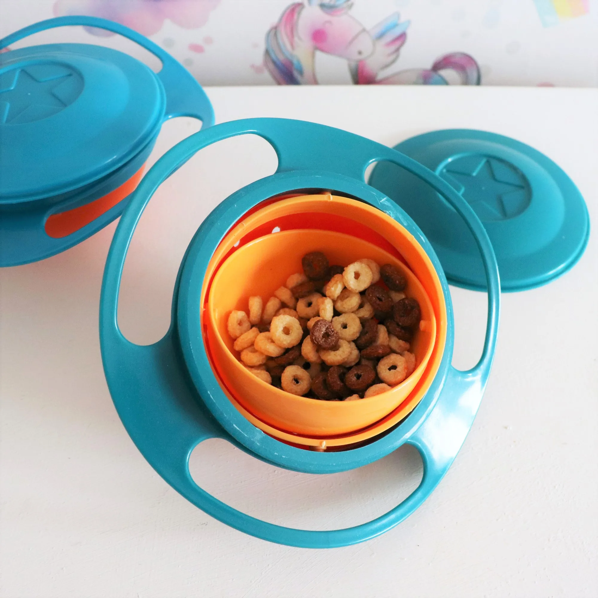 Bol Gyro Anti Deversement A Rotation De 360 Bol D Alimentation Pour Nourrissons Tout Petits Bebes Enfants Formation Pratique D Alimentation Vaisselle Anti Deversement Aliexpress Mere Et Enfant