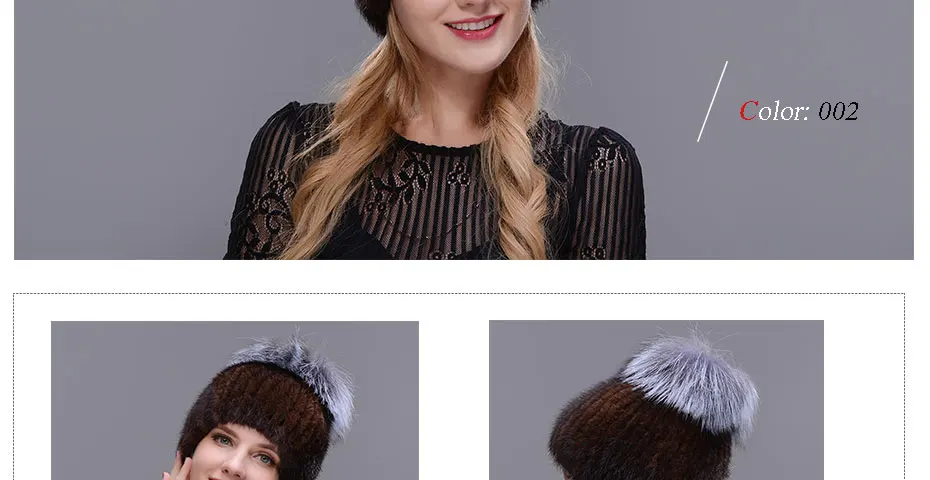JINBAOSEN neue heiße Russische pelz hut nerz fuchs pelz stricken hut winter frauen warme ski cap