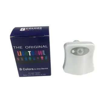 

8/16 Color LED Motion Toilet Bowl Night Light Activated Sensor Bathroom Lamp Kid P31E