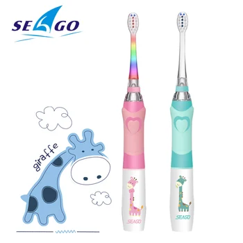 

Seago Electric Toothbrush Kids Cartoon Colorful Oral Observation LED Waterproof Soft Bristles Massage Teeth Care Children