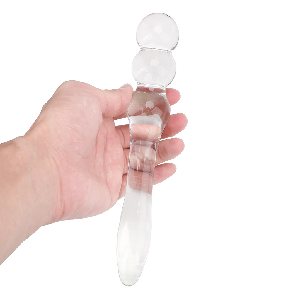 19cm Glass Anal Beads Butt Plug For Women Vaginal Men Prostate Massager Dildo Female Masturbator Sex Toys Adults Erotic Products