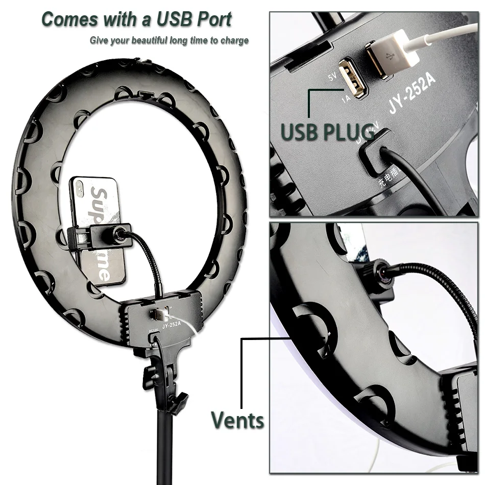  36cm/14inch LED Selfie Ring Light Dimmable LED Ring Lamp Studio Photo Video Camera Phone Light ring - 4000336449065