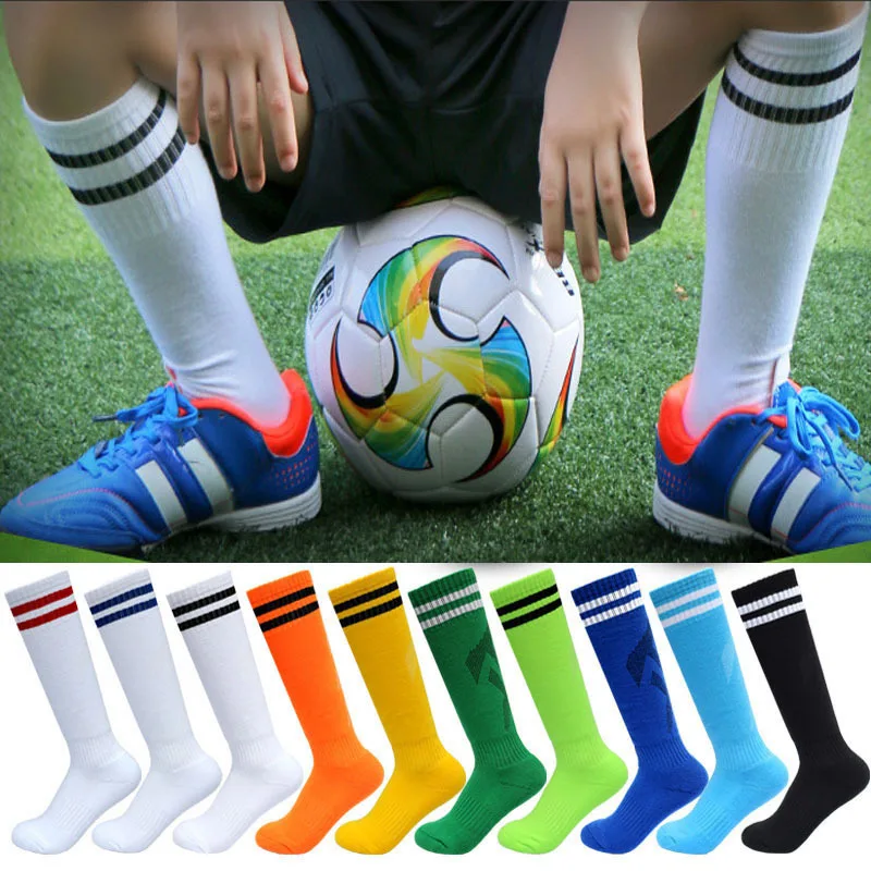 Модные детские футбольные носки хлопковые гетры в полоску для малышей Детская одежда для мальчиков и девочек носки для родителей и детей