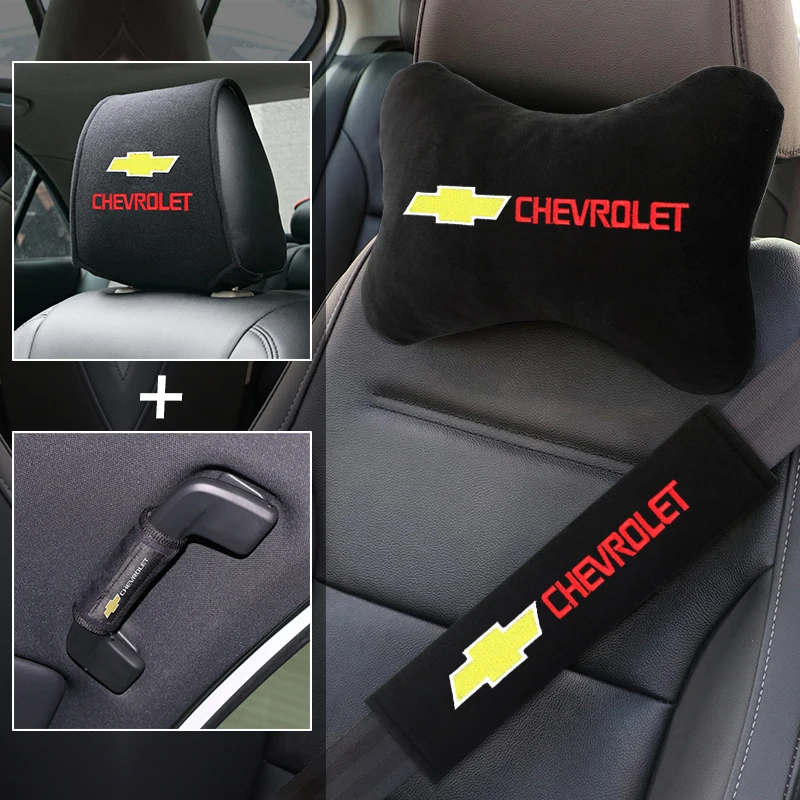Car Seat Head Neck RestPillow Seat Belt protect Pad Cover Car Styling Auto Case For Chevrolet Colorado Cruze Spark Captiva Trax