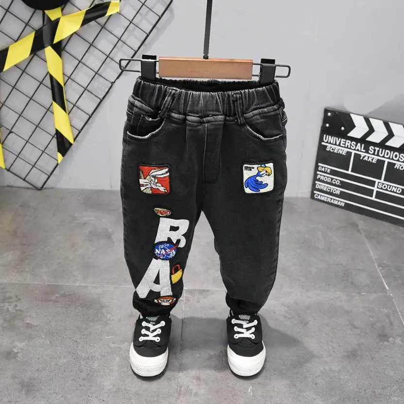 Детская повседневная одежда для мальчиков, одежда спортивные костюмы, детская одежда, костюм с длинными рукавами для мальчиков Комплекты для детей; теплые зимние плюшевые тапочки с капюшоном, футболки, плисовые джинсы 3 предмета в комплекте