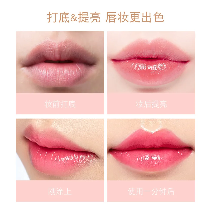 Moisturizing Lip Gloss Peach Waterproof Glossy Long Lasting Not Sticky Natural Korea Lip Tint Daily Makeup Primer Plumper