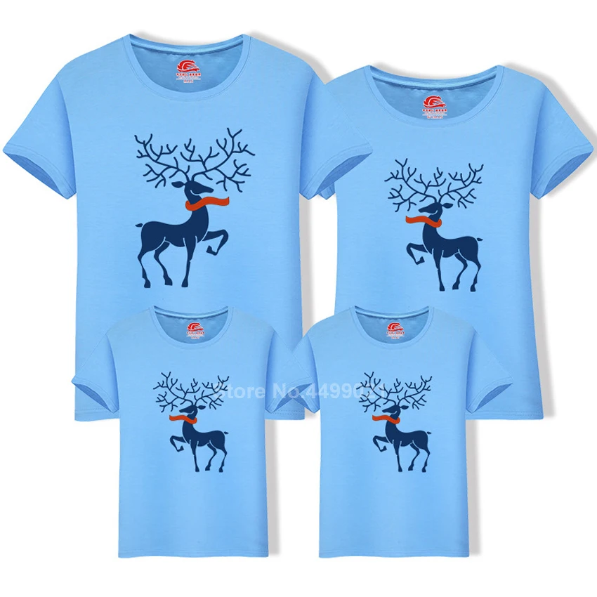 Одинаковые рождественские комплекты для семьи; футболка для мамы, дочки, папы и сына; хлопковая одежда с короткими рукавами и героями мультфильмов; топы - Цвет: Color8 one piece