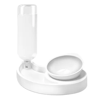 

Tilted Automatic Elevated Cat Food Bowls Raised Gravity Small Dog Neck Protection Water Feeder With Stand Dish 0 To 15 Degree