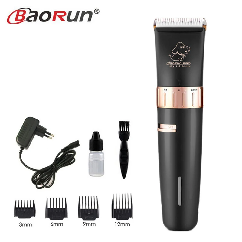 Black Dog Clipper Sharp Edge Haircut Ceramic Blades Pet Hair Trimmer