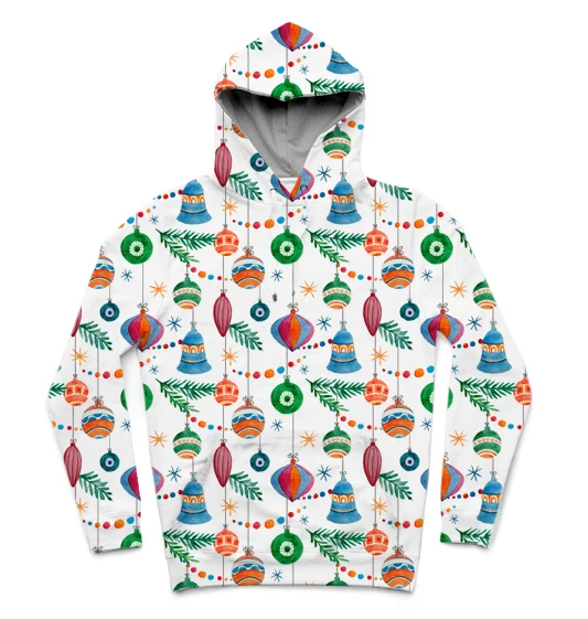 

REAL American US SIZE Custom Ornaments White Bg 3D Sublimation Printing Hoody Hoodie Plus size 5xl 6xl