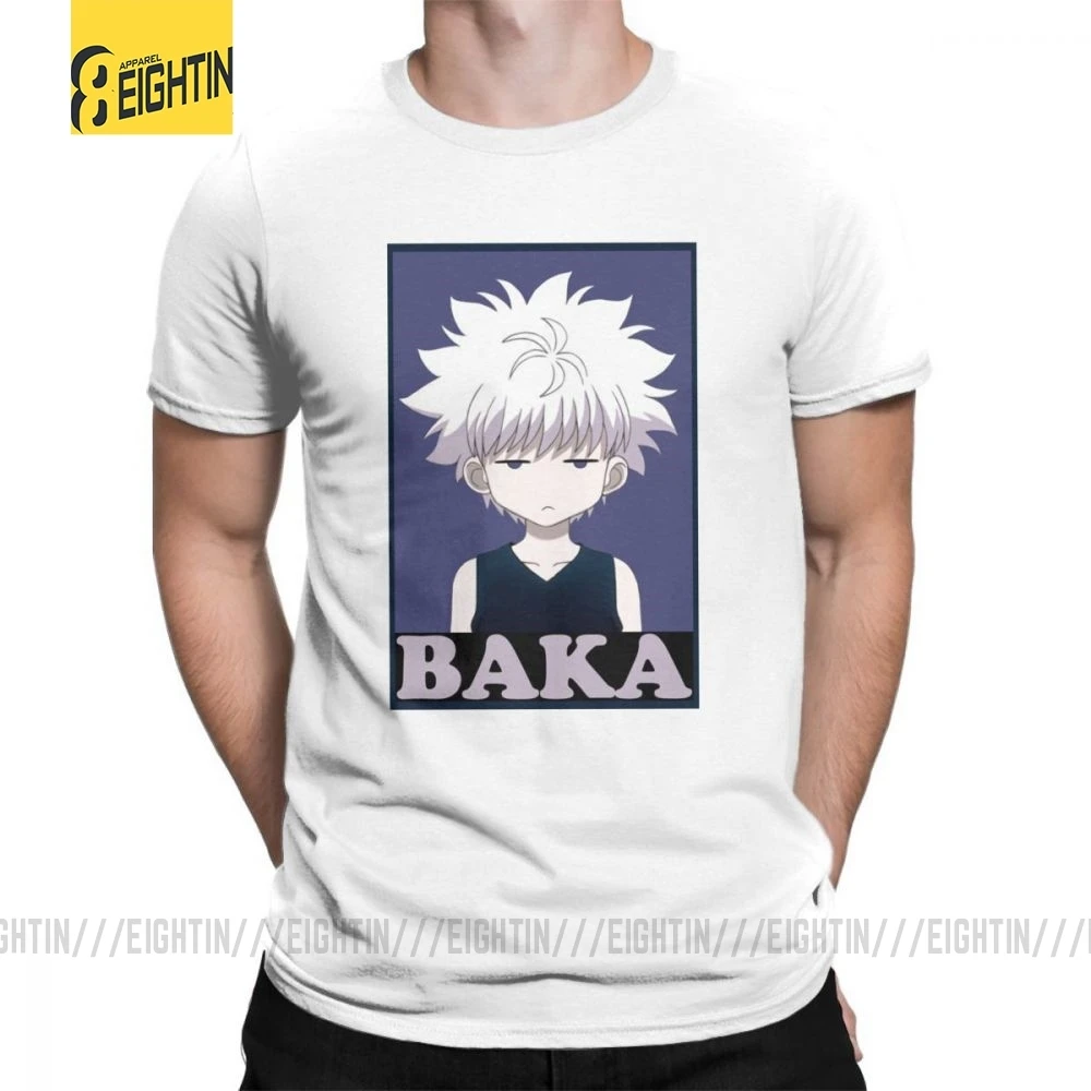 Tanie Hunter X Hunter t shirty killia Zoldyck Baka klasyczny komiks O Neck krótkie rękawy klasyczna dopasowana czysta bawełniane koszulki miękkie koszulki męskie