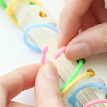 

Boxed Colorful Plastic Ring Binders Candy Colored Easy Keychain And Binder Paging Notebook Leaf Calendar Binding Loose Ring D4B1