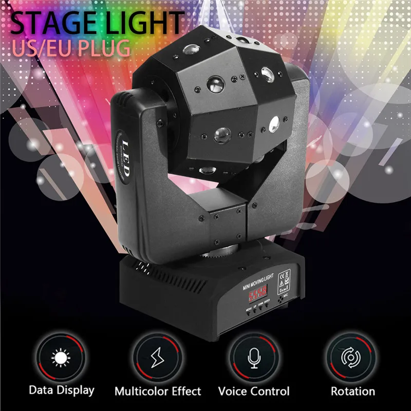 

DX512 LED Lighting Effect Voice Control 50W AC90-240V 4 in 1 Mode RGB LED Lights for Christmas Home KTV Wedding show