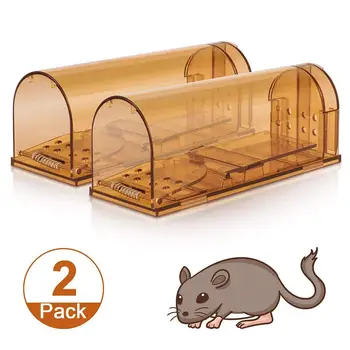 

2Pcs Transparent Reusable Mouse Trap Rodent Mice Live Catcher Small Animals Cage Mouse cage mousetrap mouse trap mousetrap
