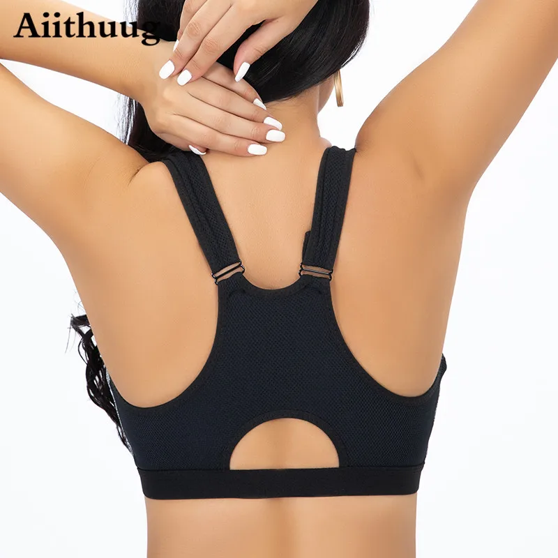 Aiithuug Women's Double Closure Control Sport Bra High Impact Support  Wirefree Bounce Control Workout Bras Back Adjustable Strap - Sports Bras -  AliExpress