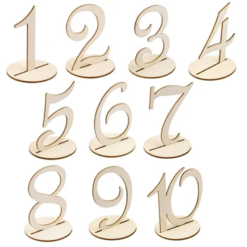 

Rustic Wooden Table Number 1-30 Free Standing Wedding Party Table Centerpiece Decoration