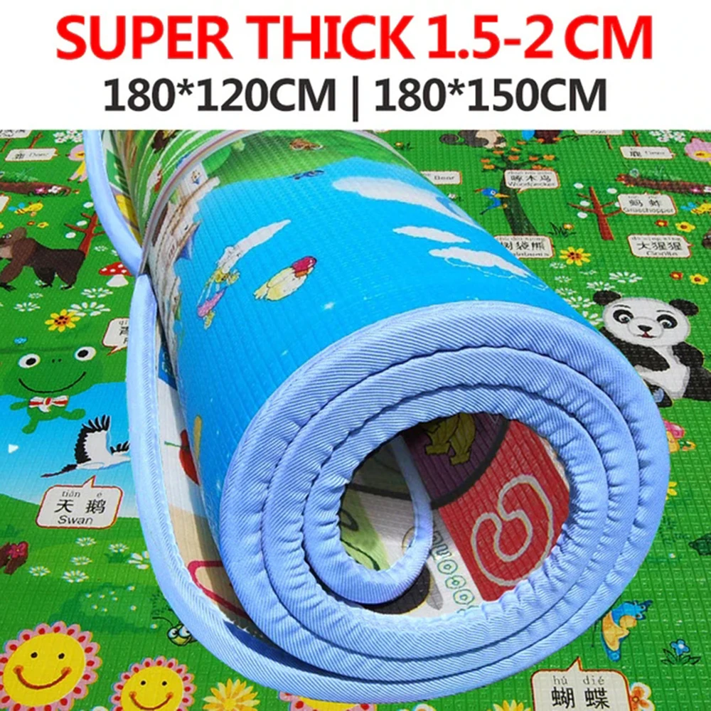 

Baby Play Mat Toy Crawling Puzzle Thick Play Mats 200*180*3CM Two Sided Climb Pad Thick Play Bebe Carpet
