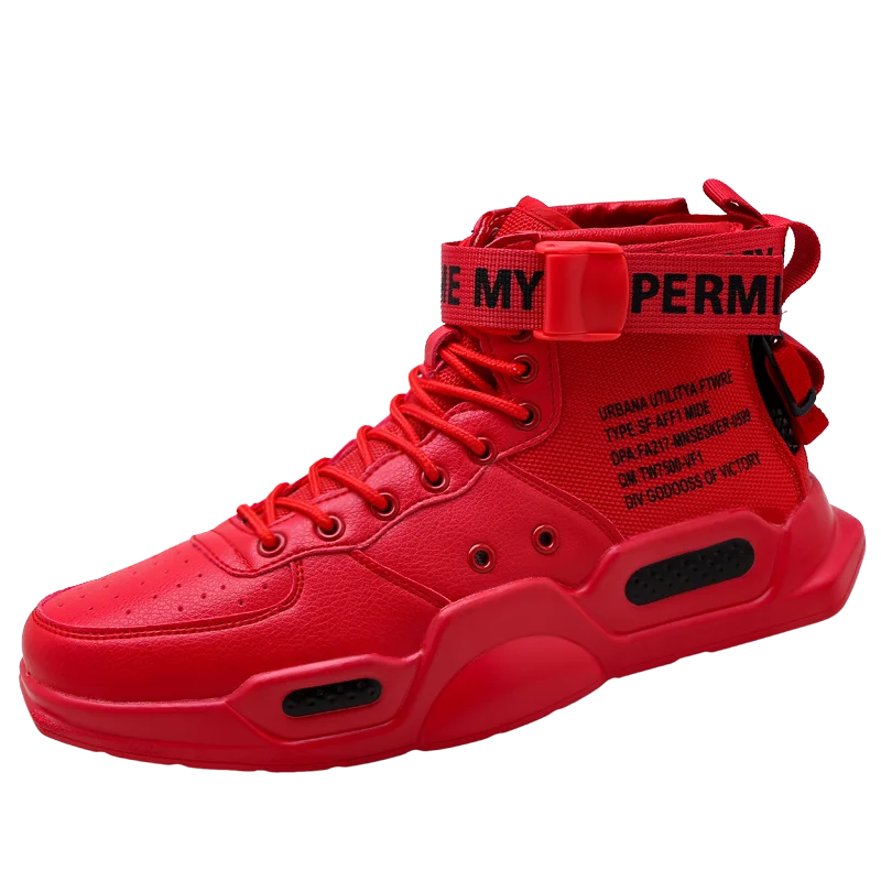 sapato branco e vermelho masculino