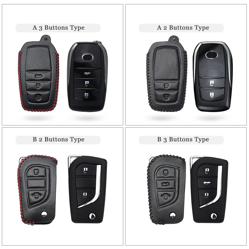 Кожаный чехол для ключей автомобиля для Toyota Auris Corolla Avensis Verso Yaris Aygo Scion TC IM Hilux Fortuner Land Cruiser