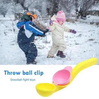 

Random Color Winter Outdoor Snowball Fight Clip Mold Tool Toys Kids Snow Ball Maker Mold Clip Funny Throw Snowballs Clips