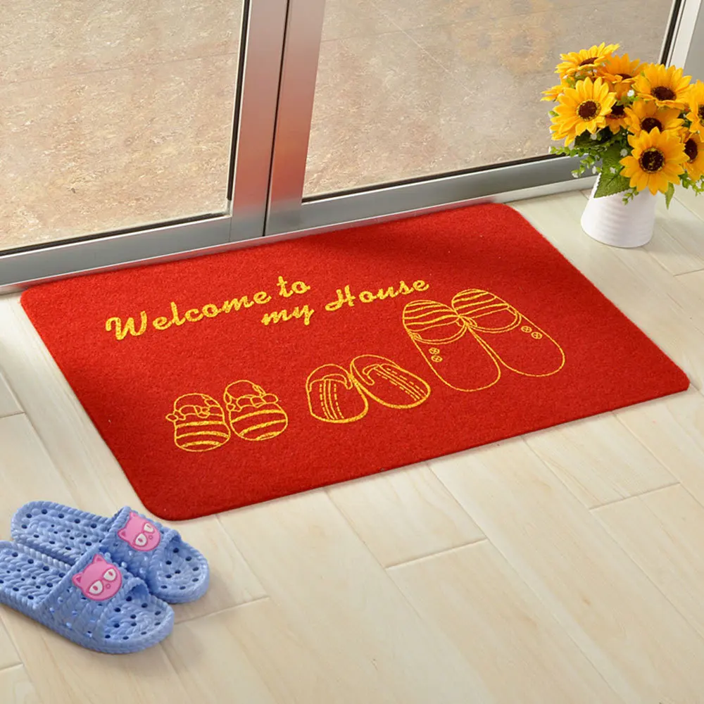 cheap Welcome Doormat Outdoor Carpet Absorbent Bathroom Floor Mats Kitchen Rug Non slip Bedroom Carpet Foot Mat Living Room Rug