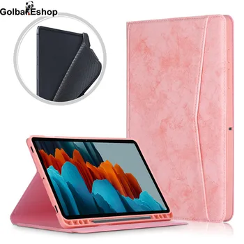

Tablet Case For Samsung Galaxy Tab S7 Plus Pencil Holder SM-T970 SM-T975 Luxury Smart Folio Funda for galaxy tab s7+ cover