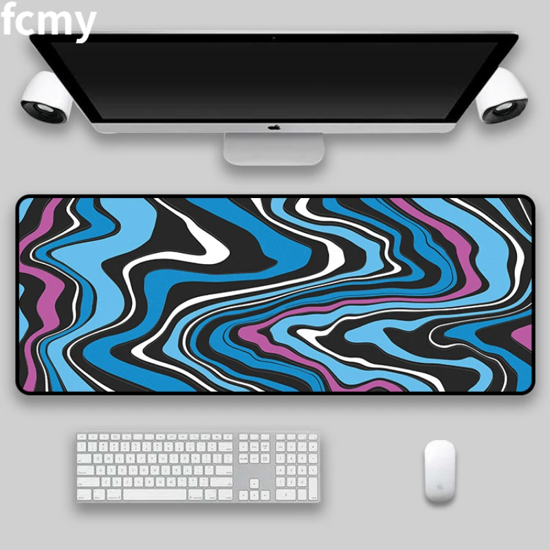 Large Gaming Mousepad Art Strata Liquid Mouse Pad Compute Mat Gamer Stitching Desk XXL for PC Keyboard Carpet | Канцтовары для