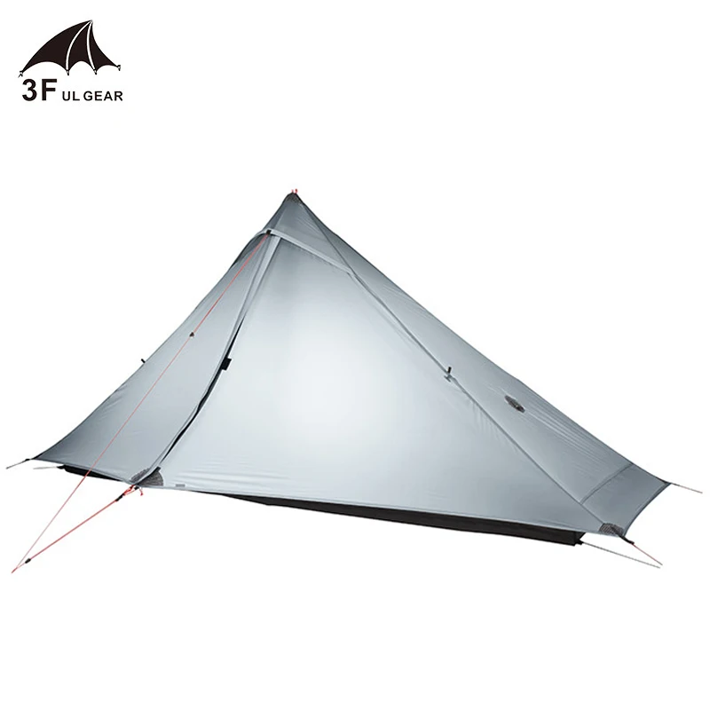 3F UL gear LanShan1 PRO сверхлегкий 20D с силиконовым покрытием 1 человек для одного человека альпинистская палатка 3 сезона для кемпинга, пеших прогулок, треккинга - Цвет: Светло-серый